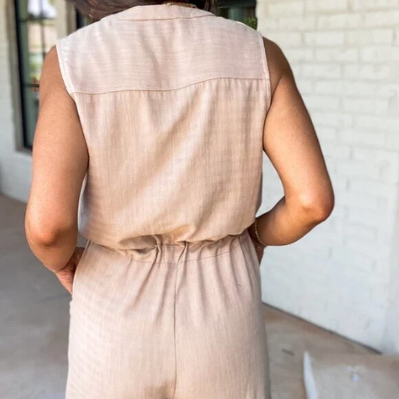 Woven Romper - Beige - PROMESA - Size Small - Picture 4 of 7